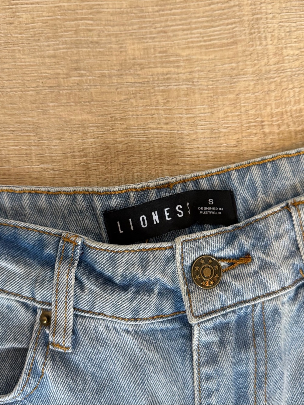 Lioness Dollhouse lace up jeans in Washed Blue - Picture 5 of 7